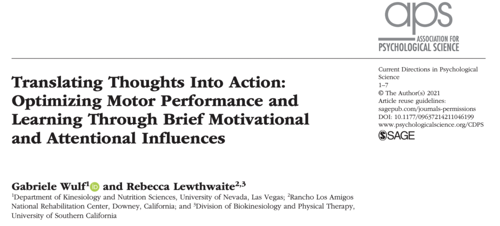 Optimizing performance through intrinsic motivation and attention for  learning: The OPTIMAL theory of motor learning